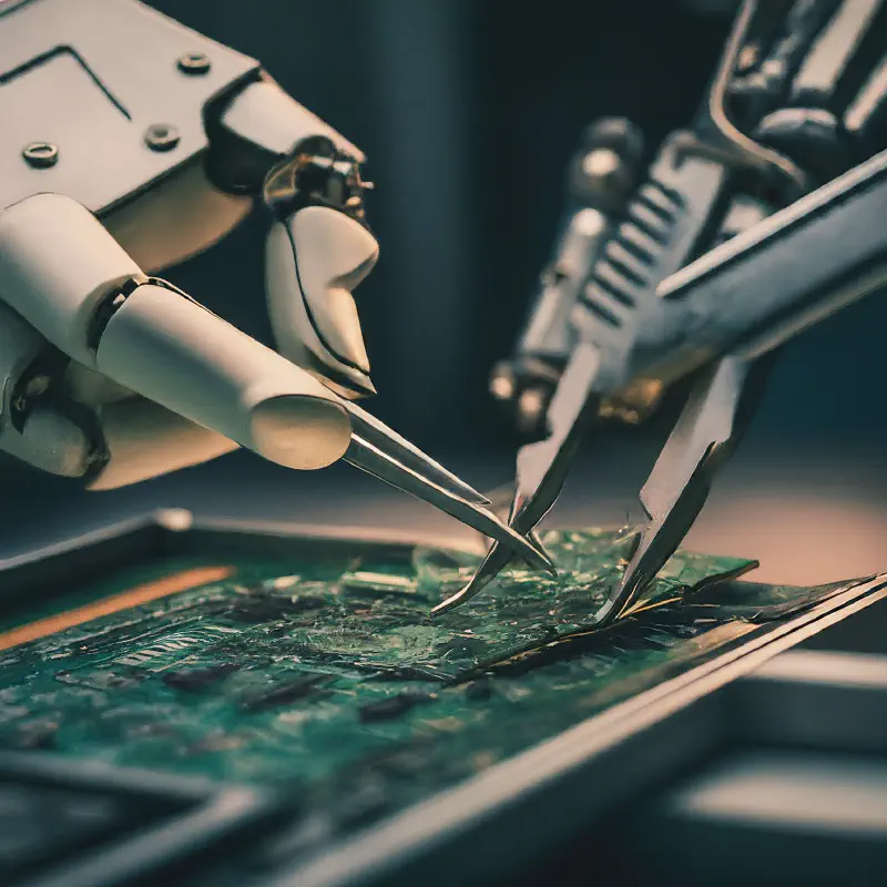 An AI-generated robot thinking